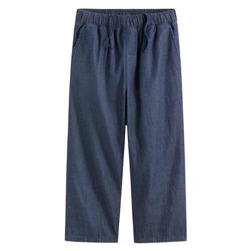 軟牛仔七分褲-女