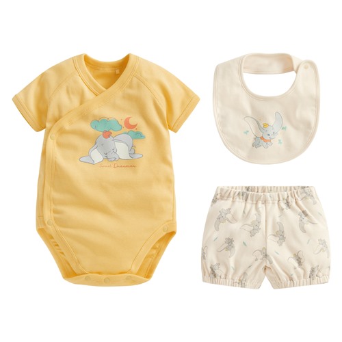 迪士尼系列純棉羅紋套裝組(3入)-Baby