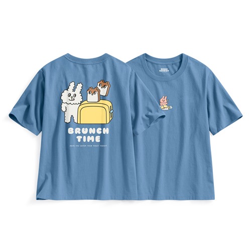 Bunni Konbiny寬版印花T恤-07-女