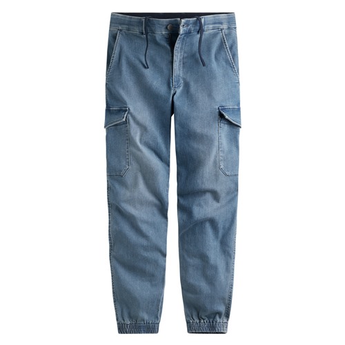 工裝牛仔束口褲-男