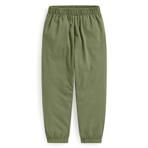 竹節棉束口褲-童