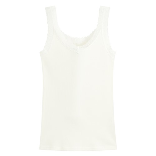 羅紋蕾絲背心-女