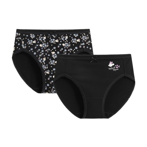 迪士尼系列棉質中腰內褲(2入)-女