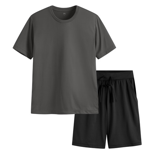 輕涼短袖家居套裝-男