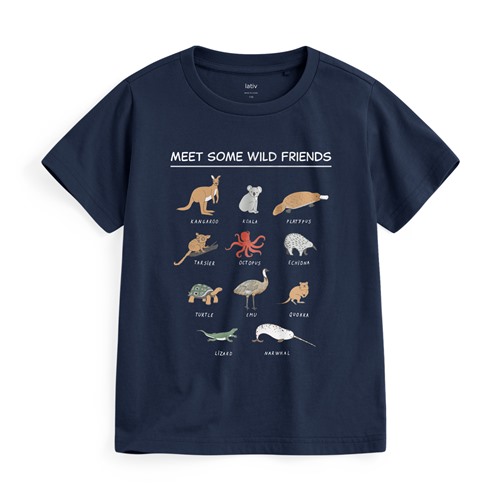 動物印花T恤-02-童