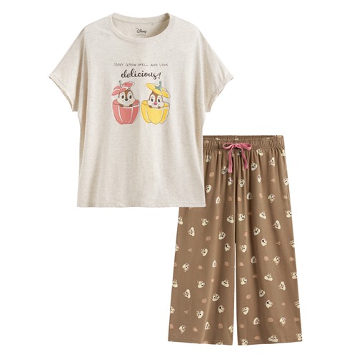 迪士尼系列莫代爾七分褲家居套裝-女
