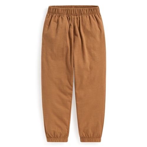 竹節棉束口褲-童