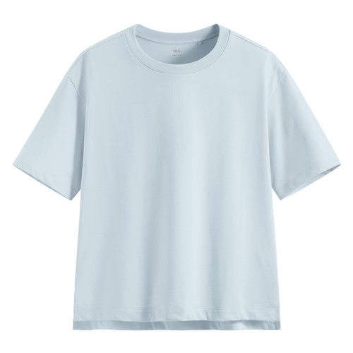 輕涼棉質薄款寬版T恤-女