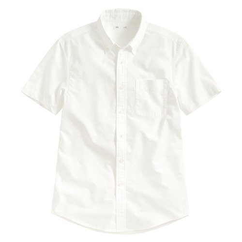 牛津短袖襯衫-男
