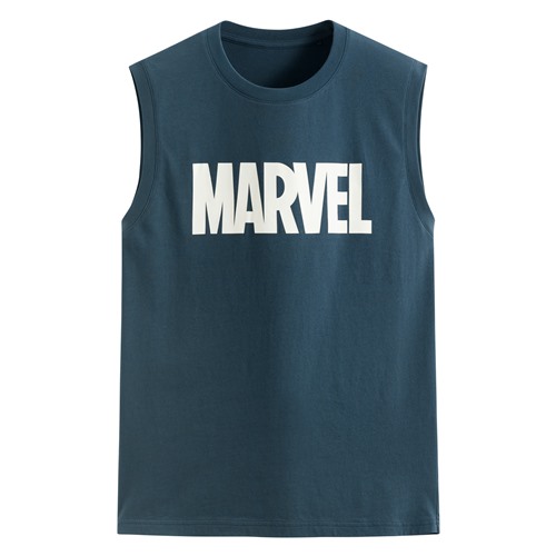 漫威系列純棉印花背心-男