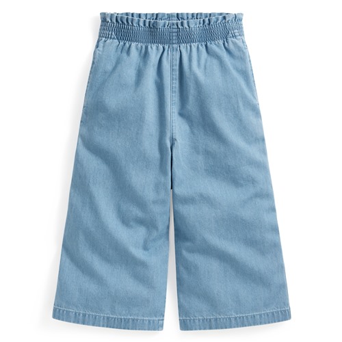 軟牛仔純棉寬褲-童