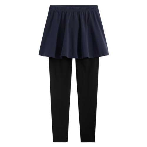 彈力假兩件內搭褲-女