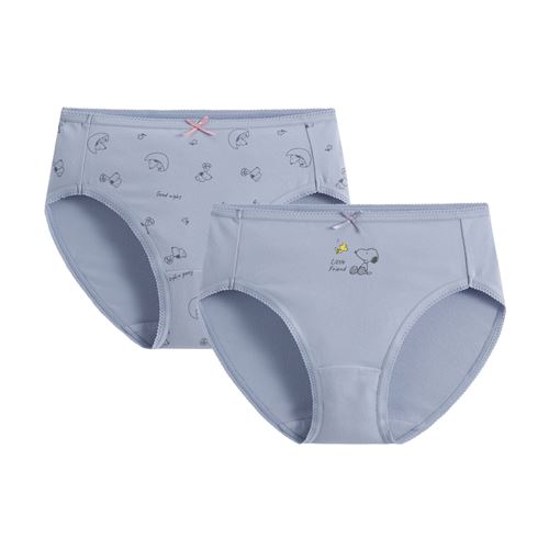 史努比系列棉質中腰內褲(2入)-女