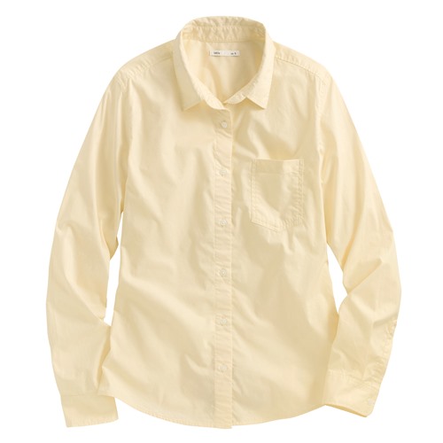 柔棉長袖襯衫-女