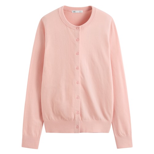 棉質圓領針織外套-女