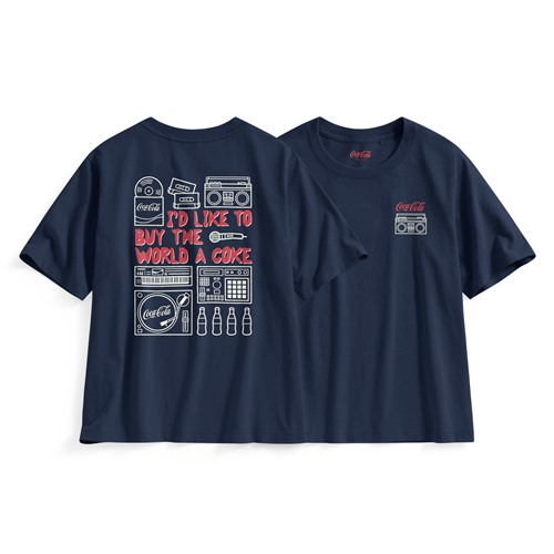 可口可樂寬版印花T恤-12-女