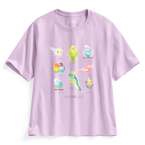 大人的圖鑑寬版印花T恤-17-女