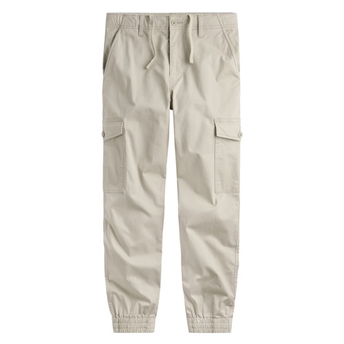 棉質工裝束口褲-男