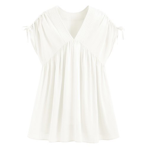 棉質抽繩造型上衣-女