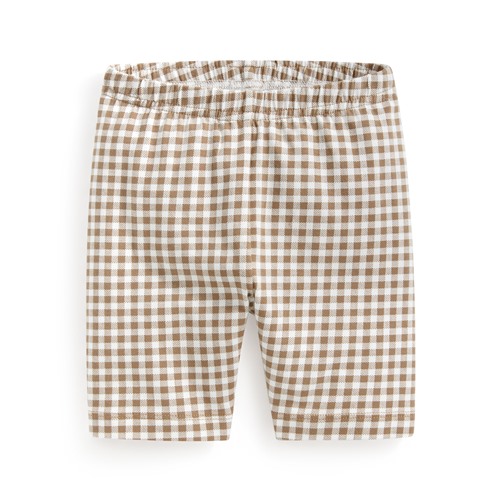 彈力格紋五分內搭褲-Baby