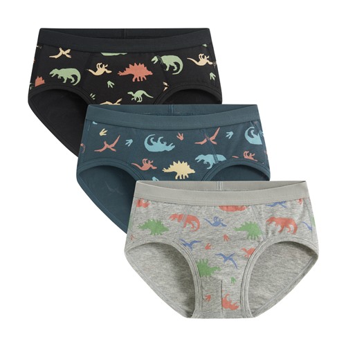 棉質印花三角褲(3入)-男童