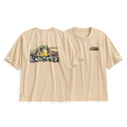 Jurassic World寬版印花T恤-09-男