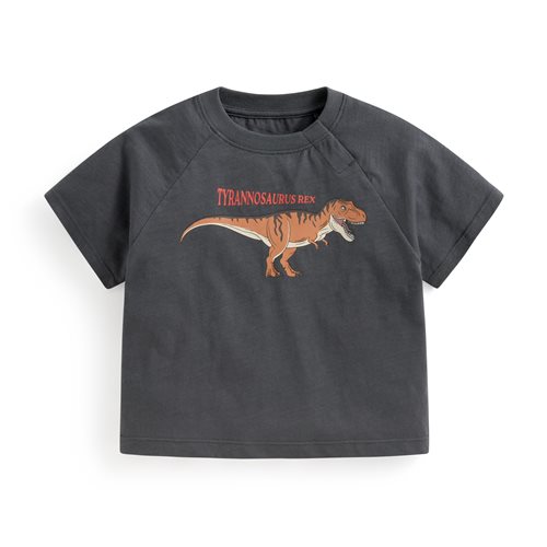 竹節棉寬鬆恐龍印花T恤-Baby