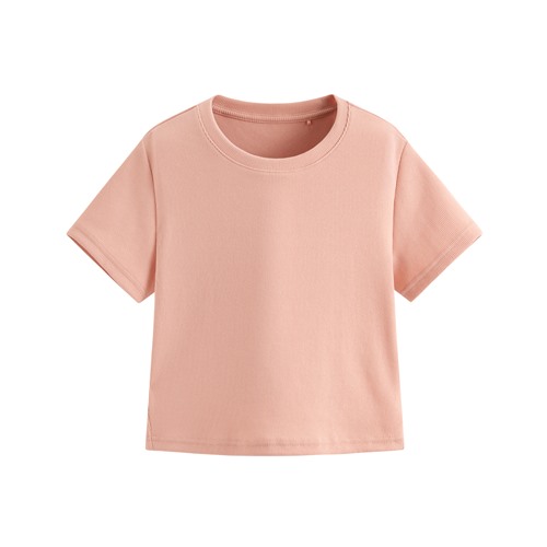 羅紋短版T恤-女