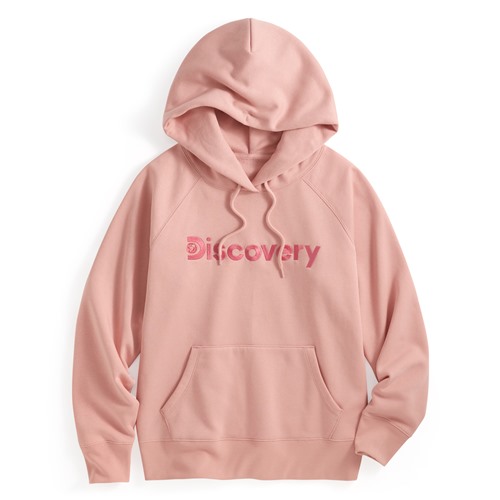 Discovery刷毛電繡連帽衫-01-女