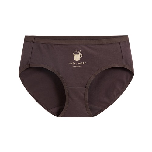 棉質印花中腰內褲-01-女