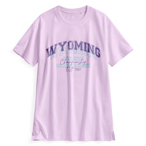 文字寬長版印花T恤-10-女