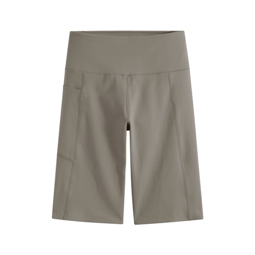 吸排附口袋中度五分緊身短褲-女