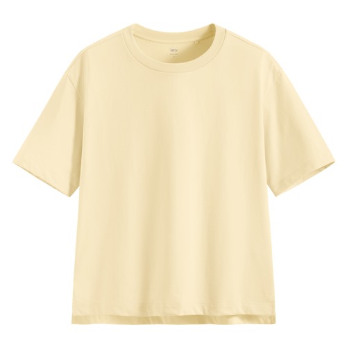 輕涼棉質薄款寬版T恤-女