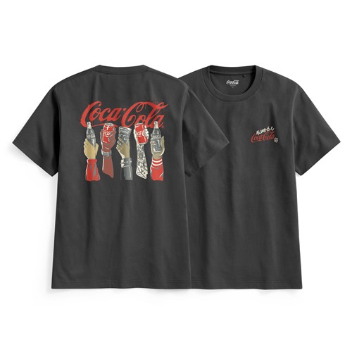 可口可樂厚版印花T恤-05-男