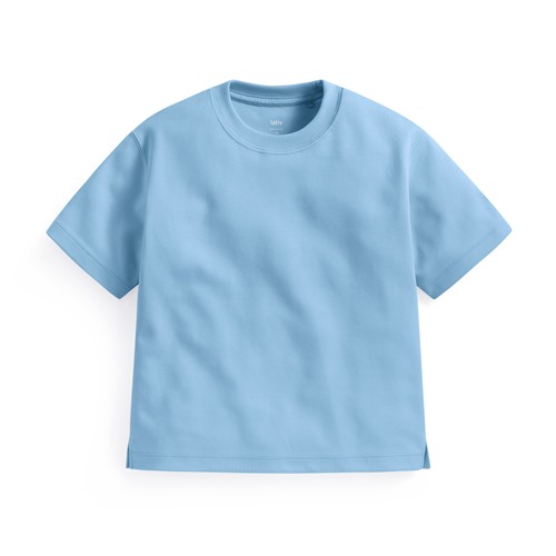 輕涼棉質寬版T恤-童