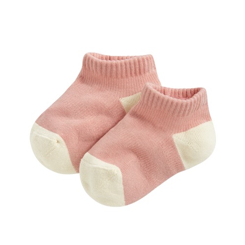 毛圈配色踝襪-童