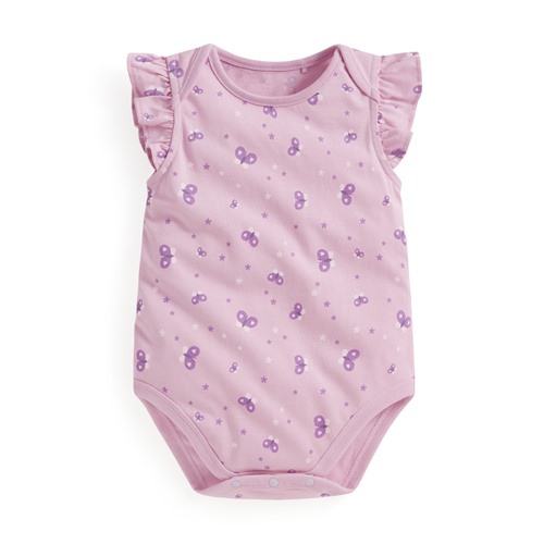 純棉荷葉袖印花包臀衣-Baby