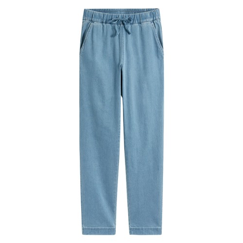 軟牛仔九分褲-女