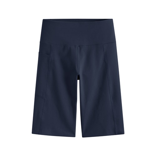 吸排附口袋中度五分緊身短褲-女