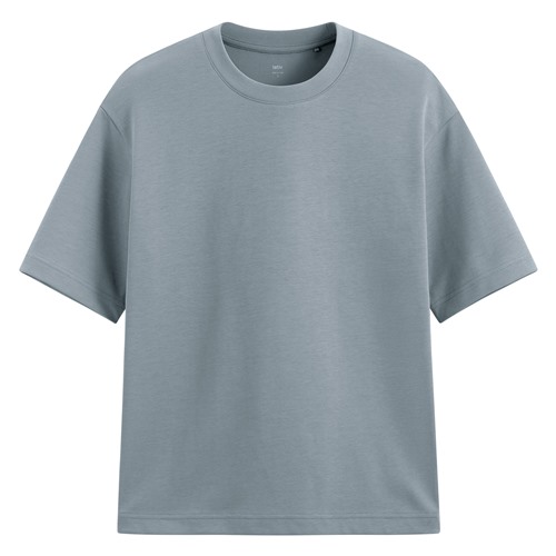 輕涼棉質寬版T恤-男