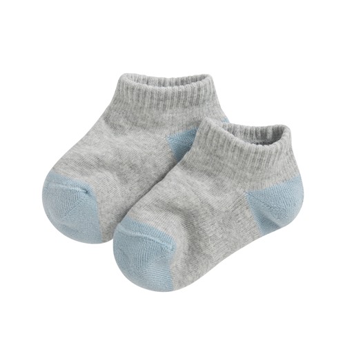 毛圈配色踝襪-童