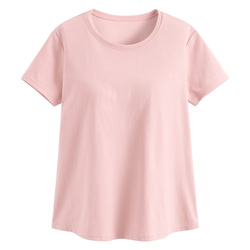 輕涼棉質Bra圓領寬襬T恤-女