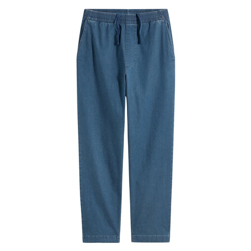 軟牛仔九分褲-男