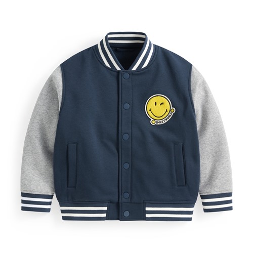 SmileyWorld®刷毛貼布繡棒球外套-童