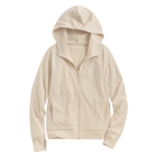 抗UV羅紋連帽外套-女