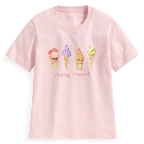 冰淇淋厚版印花T恤-女