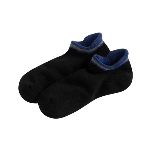 毛圈運動配條踝襪-男