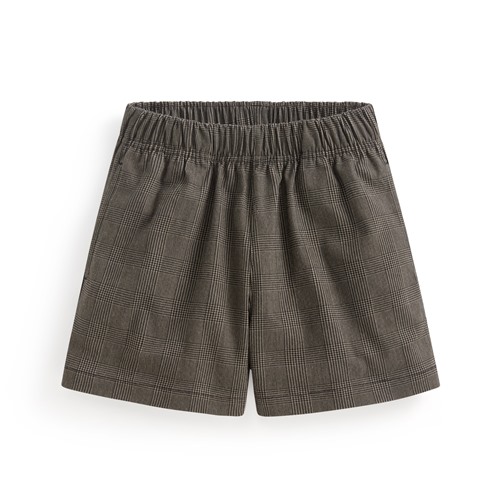 彈力格紋短褲-童