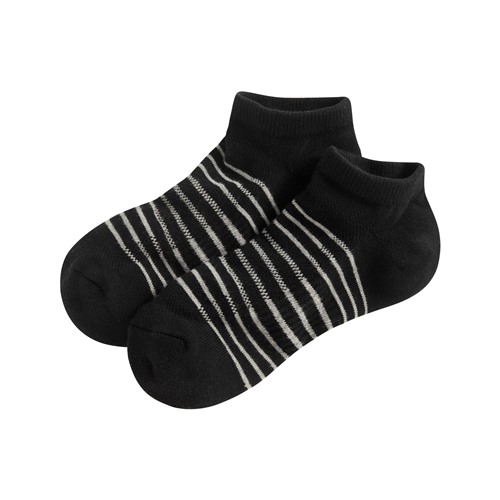 毛圈網眼條紋踝襪-男