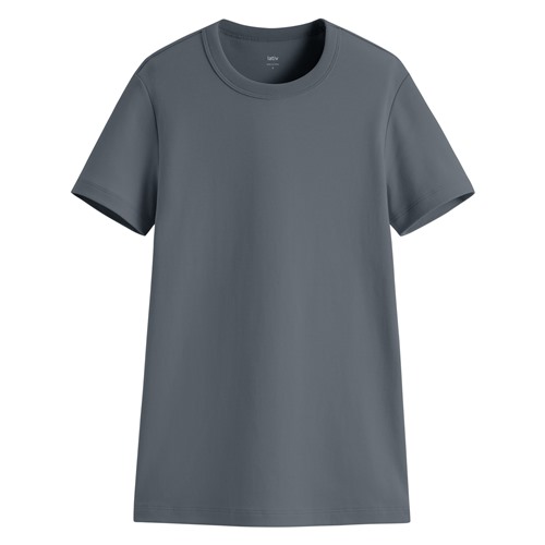 純棉厚實圓領T恤-女